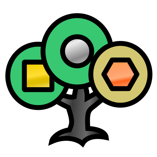 Icon Baum mit Symbolen